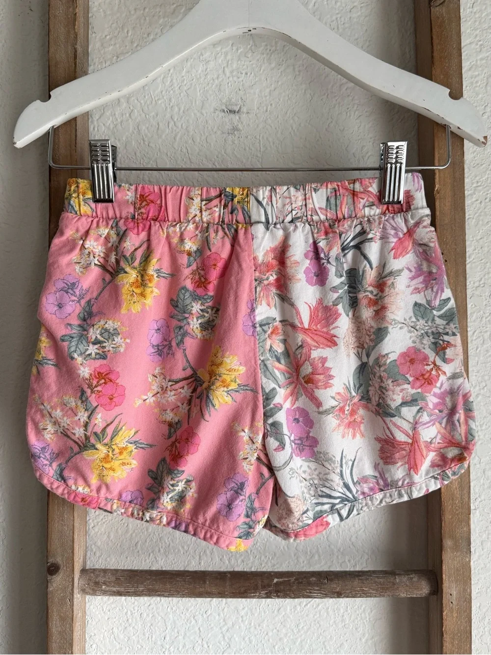 Wonder Nation Split Panel Pull On Floral Shorts girls sz: Med or 7/8